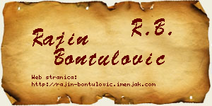 Rajin Bontulović vizit kartica